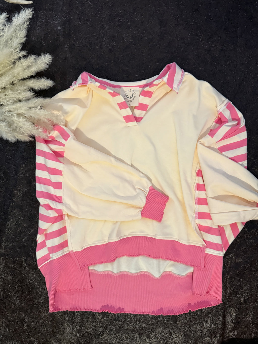 The Terry Stripe Top