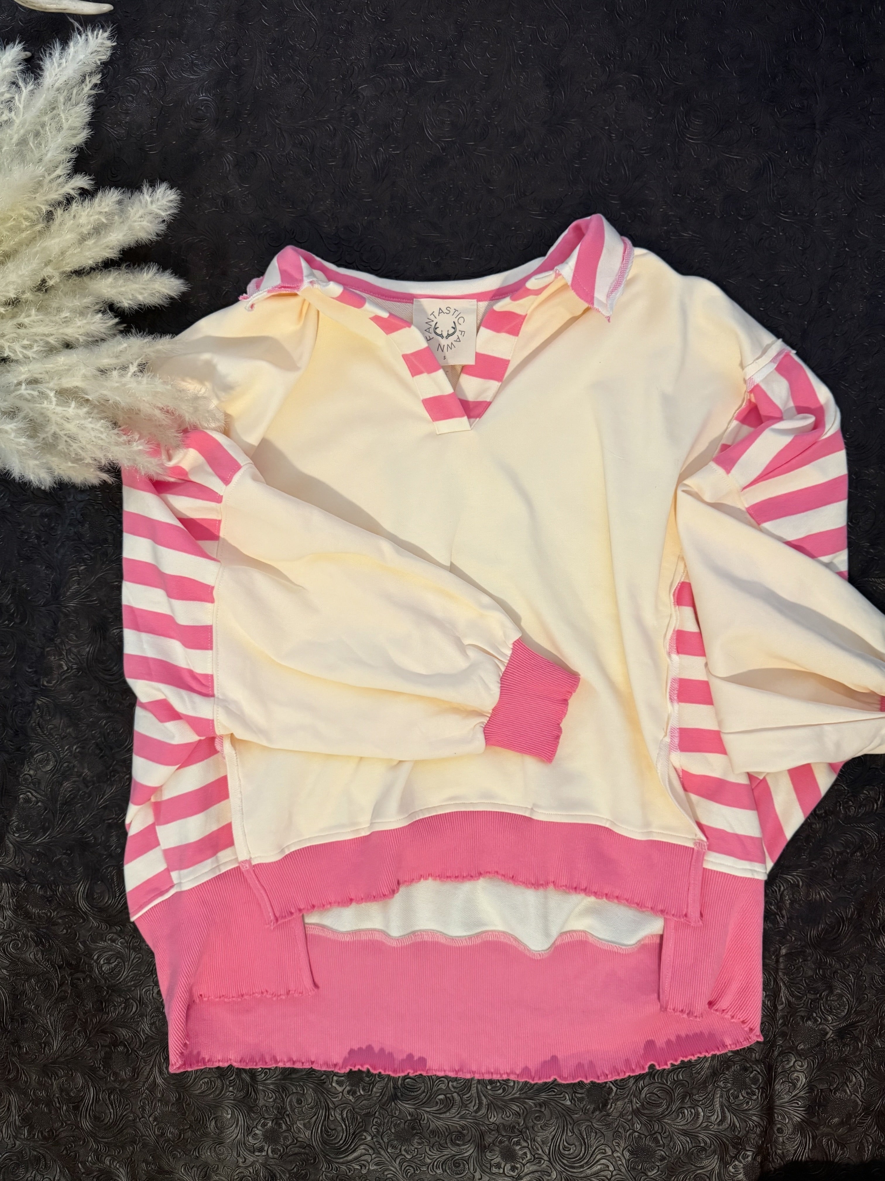 The Terry Stripe Top